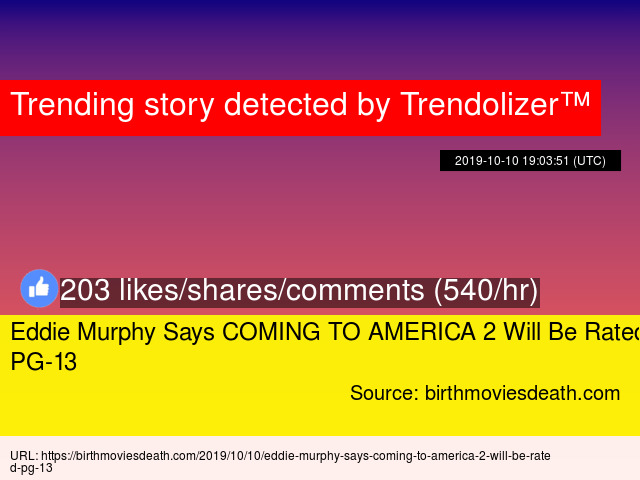 Ed Murphy Says Coming To America 2 Will Be Rated Pg 13 Ed Murphy Says Coming To America 2 Will Be Rated Pg 13